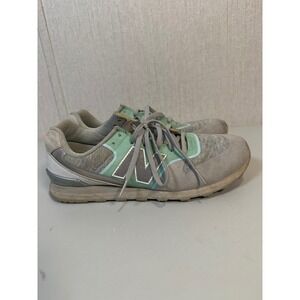 New Balance Women 7.5 696 Casual Sneakers Training Shoes Grey / Teal Wl69nob